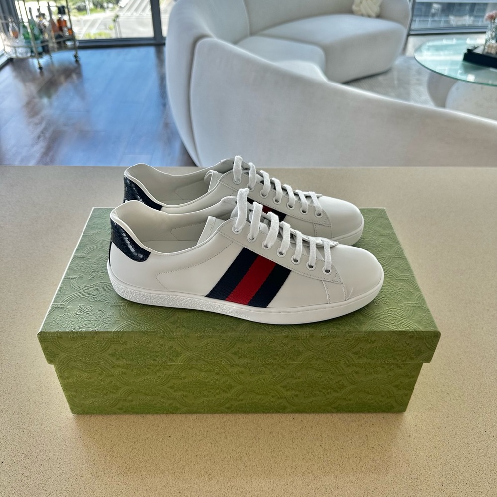 Men 's Gucci Ace Sneakers Web Size 5